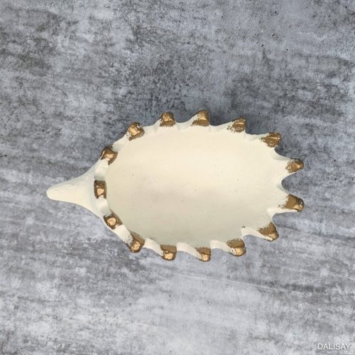 White Gold Metal Echidna Trinket Bowl Dish