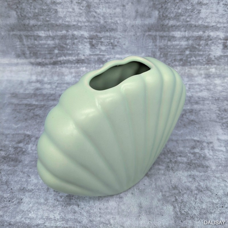 Sage Green Sea Shell Vase