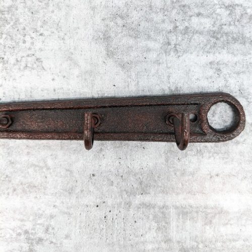 Cast Iron Wrench Key Holder With 3 Hooks
