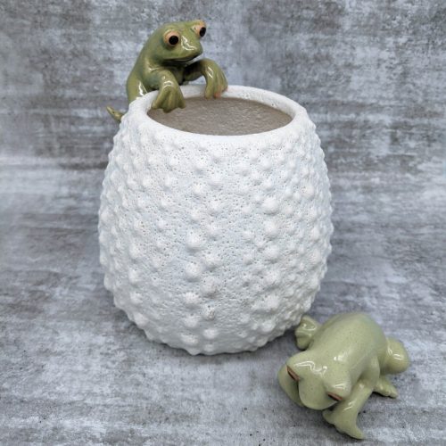 Green Frog Pot Sitter - Set of 2