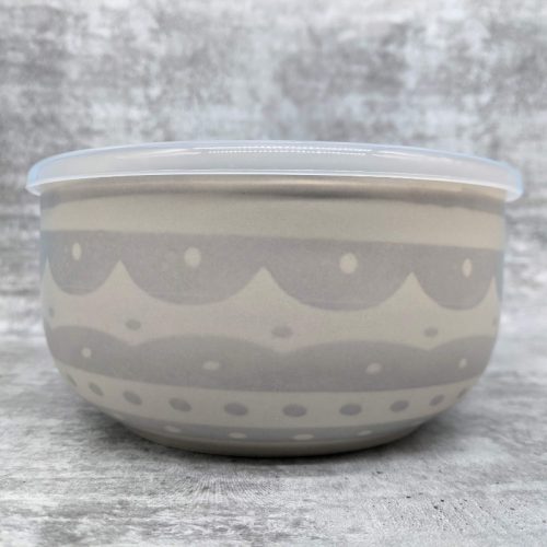 Moroccan Grey Ceramic Lunch Snack Box with Lid