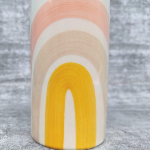 Sunny Rainbow Ceramic Bud Vase