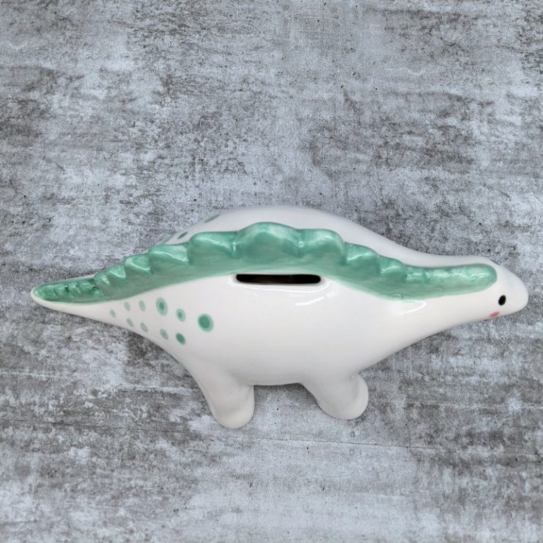 Green White Dinosaur Money Box, 20cm Dalisay