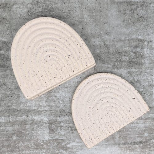Speckled White Rainbow Drink Coasters_a