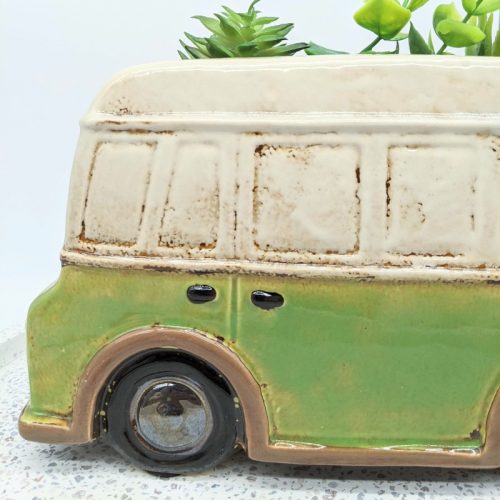 Green Bus Planter Pot