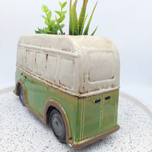 Green Bus Planter Pot