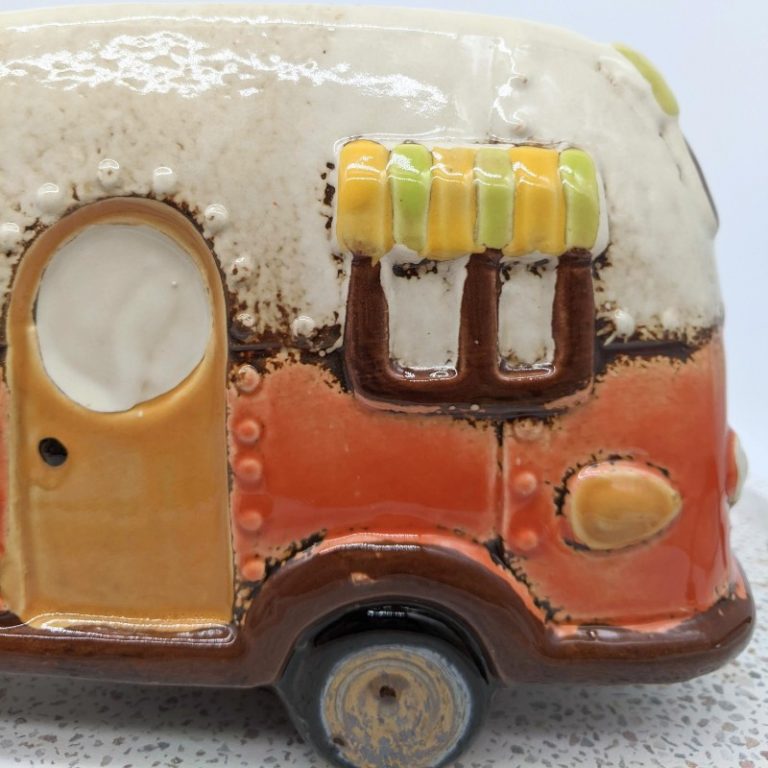 Orange Camper Van Planter Pot, 22cm | Dalisay