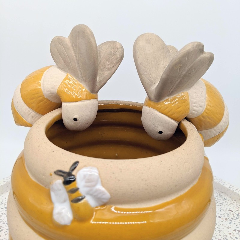 Yellow Honey Bee Pot Sitter Hanger