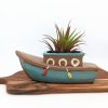 Blue Boat Planter Pot