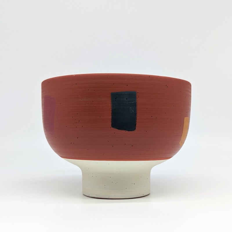 Abstract Ceramic Bowl Planter Pot