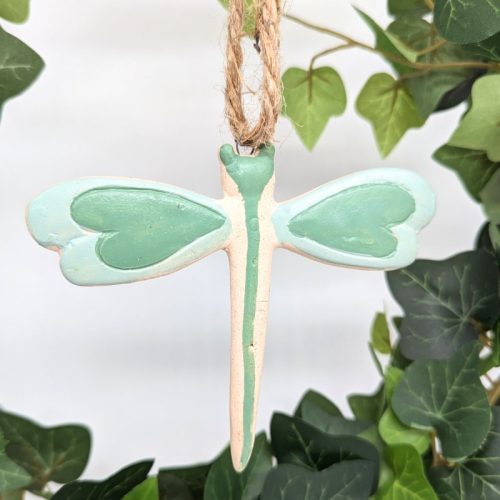 Ceramic Dragonfly Garden Hanging Ornament Charm