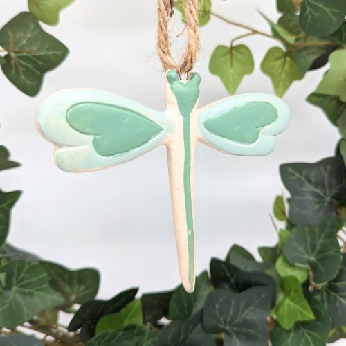 Ceramic Dragonfly Garden Hanging Ornament Char\]
