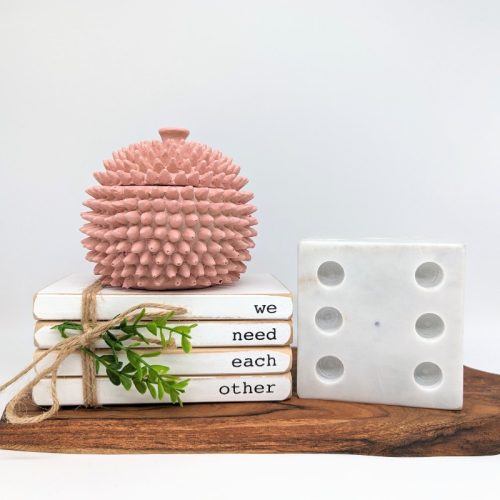 Coastal Pink Urchin Trinket Box