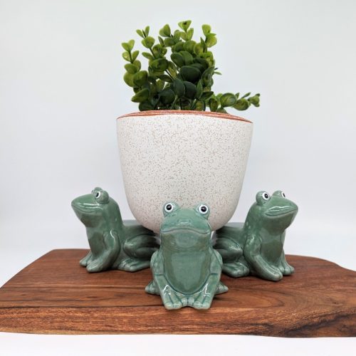 Green Frog Pot Planter Feet - Set of 3