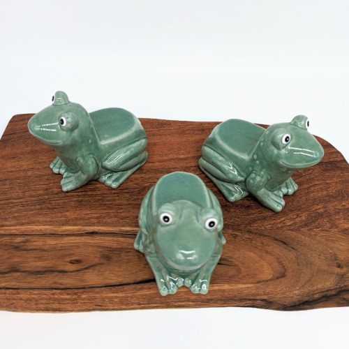 Green Frog Pot Planter Feet - Set of 3