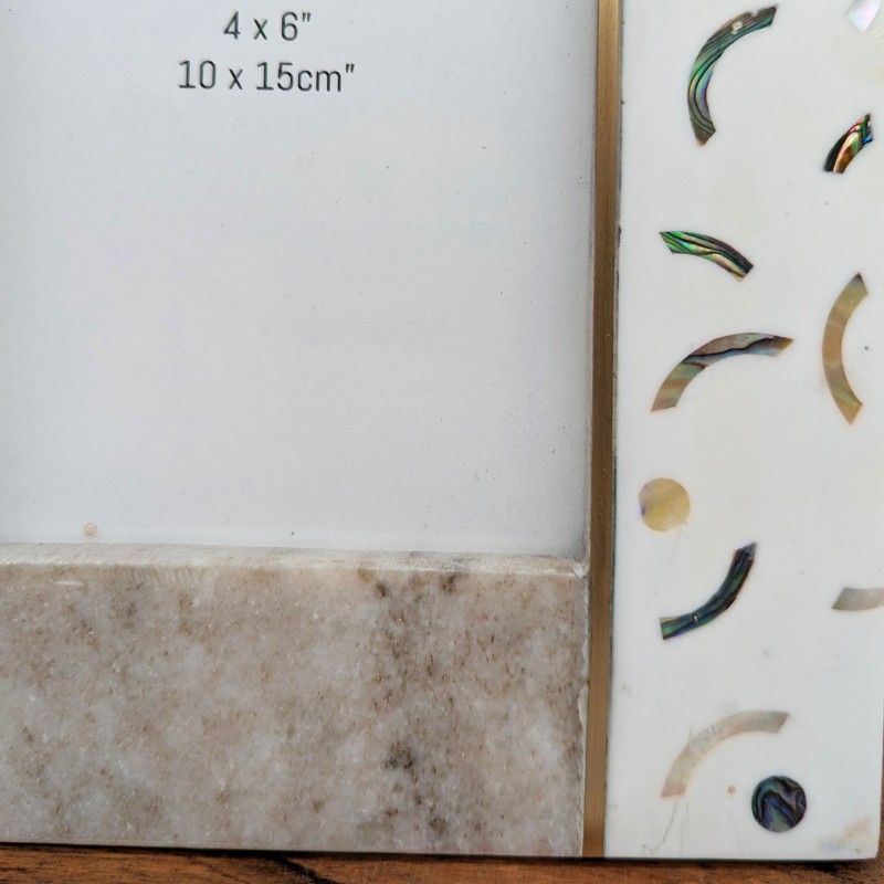 Marble Inlay Photo Picture Frame