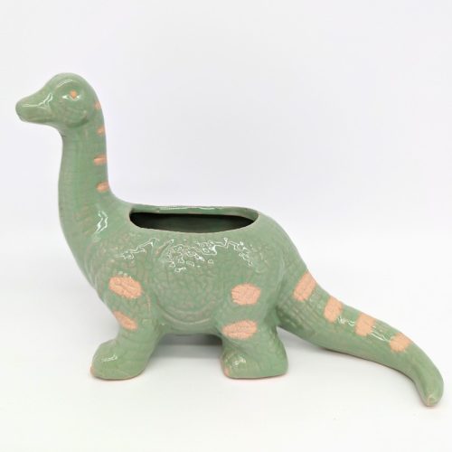 Sandy Green Dinosaur Planter Pot