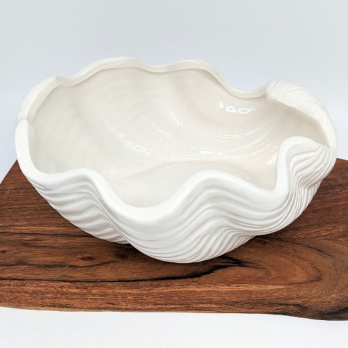 White Shell Ceramic Planter Pot