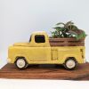 Yellow Ute Pickup Truck Planter Pot