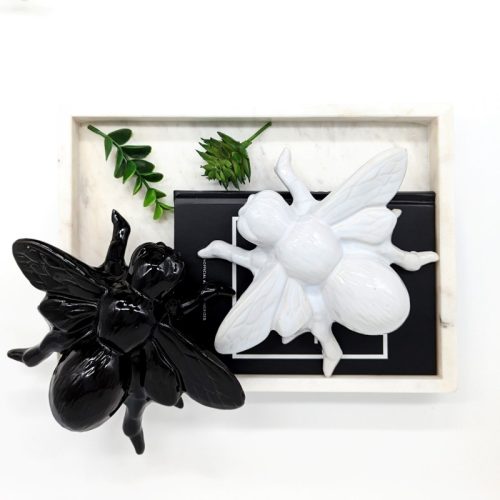 White Ceramic Bee Decorative Ornament