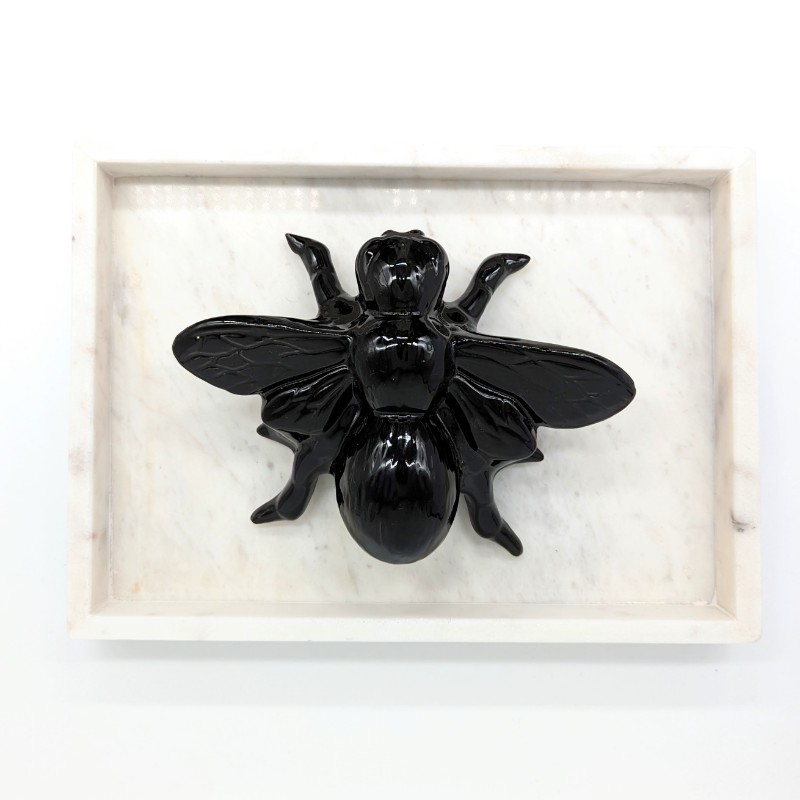Black Ceramic Bee Decorative Ornament