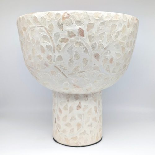 Ivory Inlay Footed Bowl