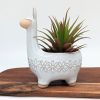 Natural White Llama Planter Pot