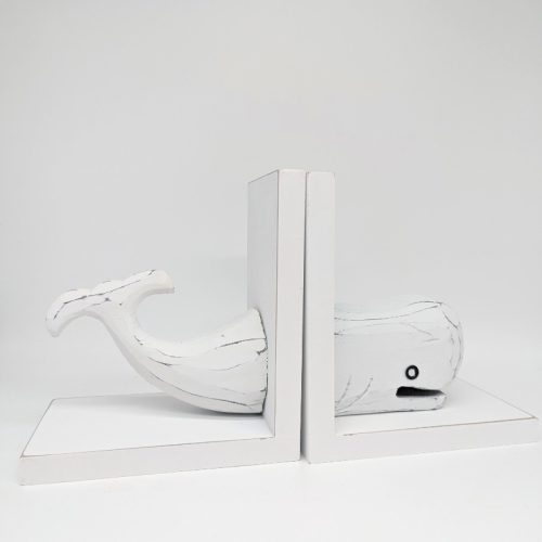 Distressed White Whale Bookend