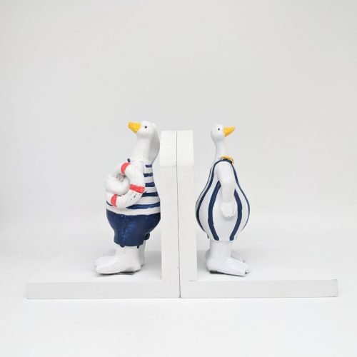 Navy White Sailor Duck Bookends