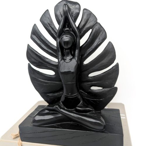 Sage White Black Yoga Lady Statue