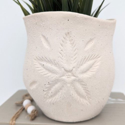 Floral White Planter Pot