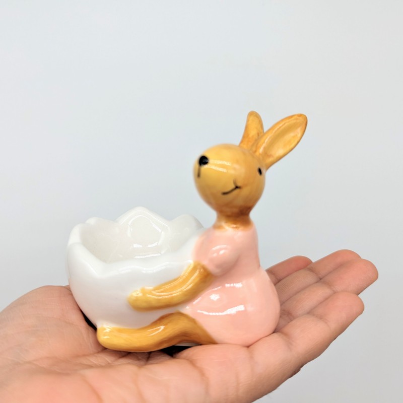 Bunny Rabbit Egg Cup Holder Set