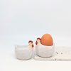 White Hen Egg Cup Holder - Set of 2