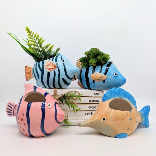 Colourful Fish Planter Pot