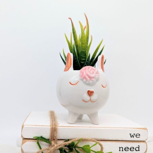 Cute White Animal Succulent Planter Pot