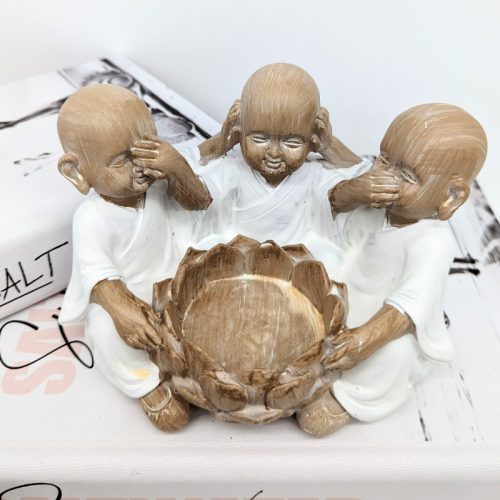 No Evil See Hear Speak Monk Figurine - Set of 3