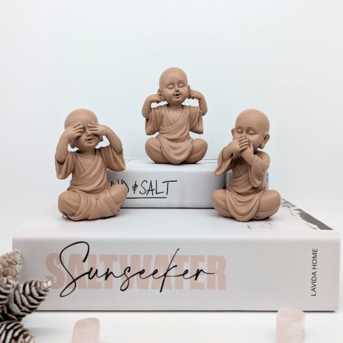 No Evil See Hear Speak Monk Figurines - Set of 3
