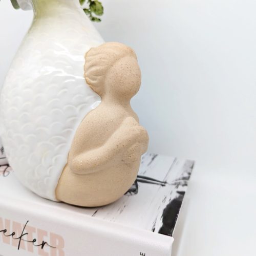 Sandy White Mermaid Ceramic Vase