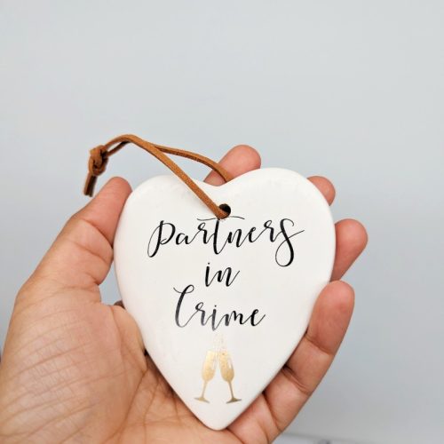 Partner in Crime Ceramic Hanging Ornament