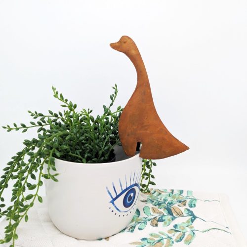 Rusty Duck Pot Hanger Sitter