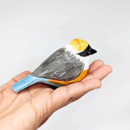 Vibrant Timber Bird Figurine