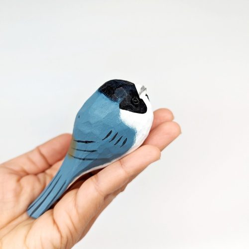 Blue Timber Bird Figurine