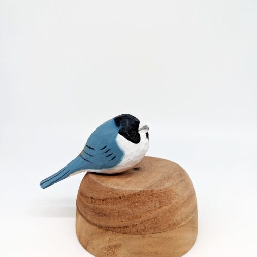 Blue Timber Bird Figurine