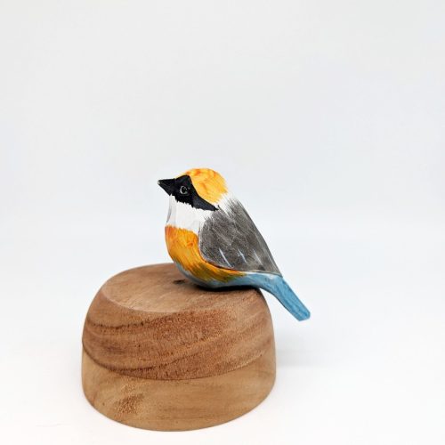 Vibrant Timber Bird Figurine