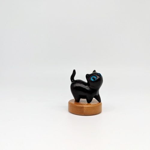 Mini Cat Wood Figurine