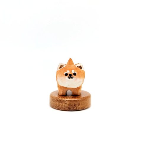 Mini Cat Dog Wood Figurine