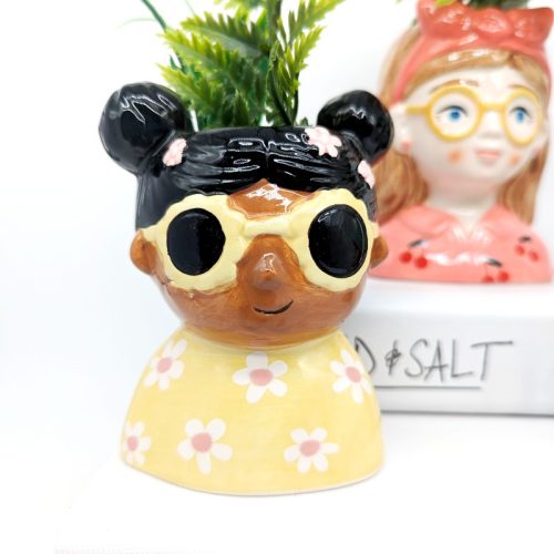 Funky Girl Face Planter Pot