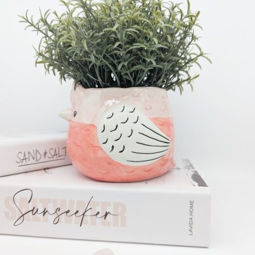 Pink Galah Bird Planter Pot