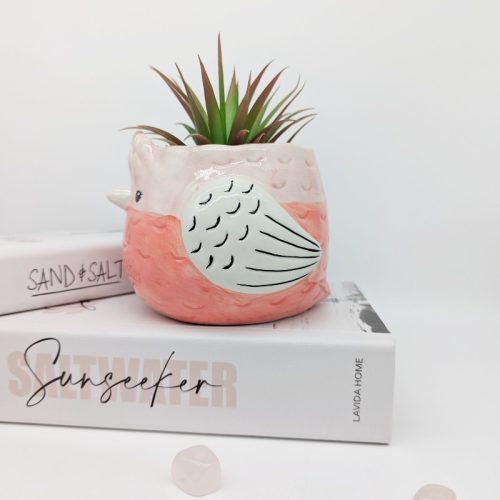 Pink Galah Bird Planter Pot