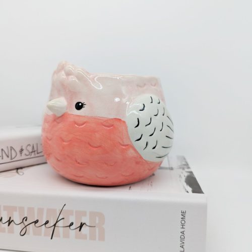 Pink Galah Bird Planter Pot